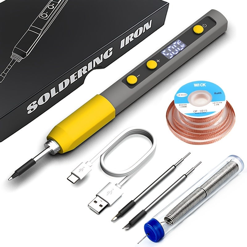 Diy Electronics Storage - Digital Display USB Soldering Iron, 200-500