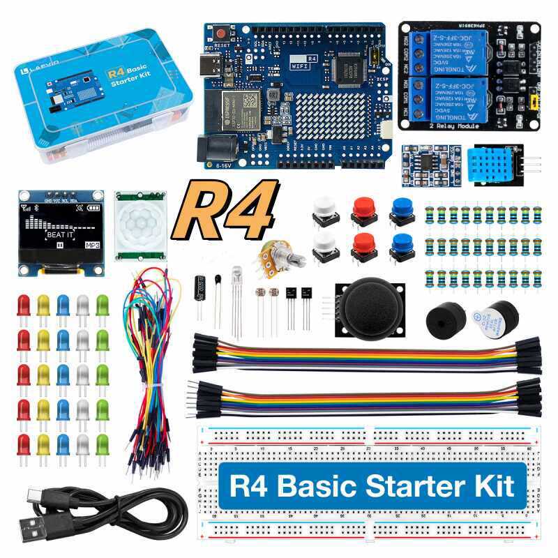 Diy Electronics Learning Kit - UNO R4 WiFi Compatible Development Starter
