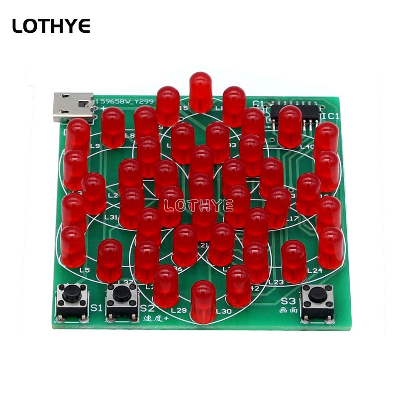 43 LED Multi Style Pattern Ele - Diy Electronics Project Kit 评论和价格
