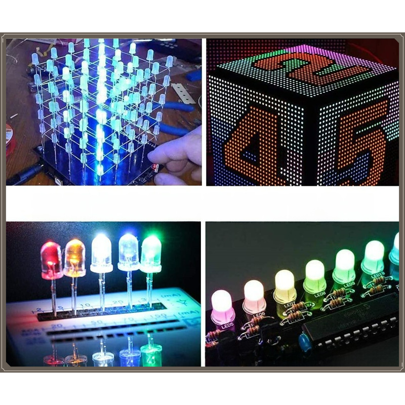 400PCS 3mm Dual-Pin LED Diodes - R/Diy Electronics 评论和价格
