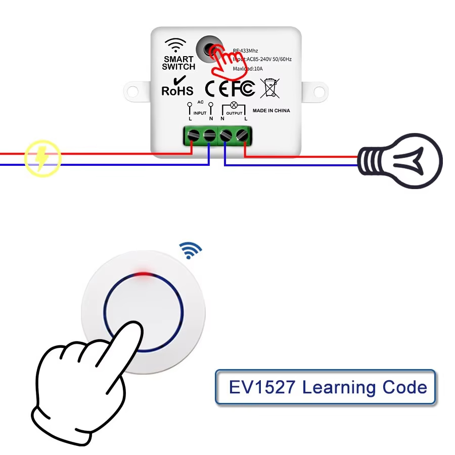RF 433MHz Wireless Remote Cont - Diy Electronics Button 评论和价格