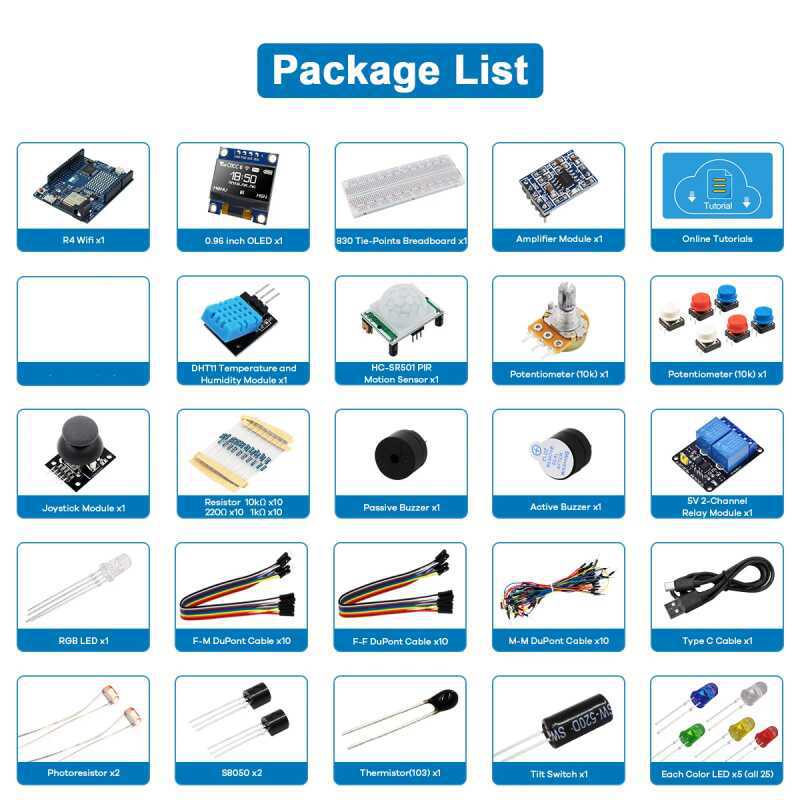 UNO R4 WiFi Compatible Develop - Diy Electronics Learning Kit 评论和价格