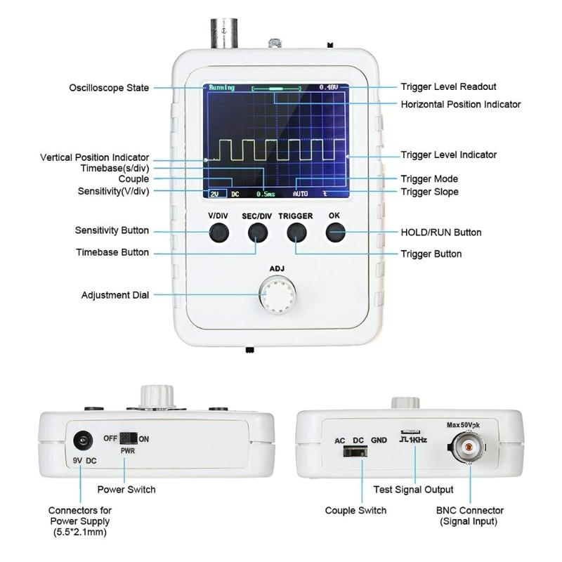 Portable TFT Digital Mini Osci - Oscilloscope Dso Mini 评论和价格