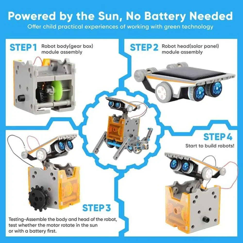 13 in 1 Solar Powered Robot Sc - Diy Electronics Parts 评论和价格