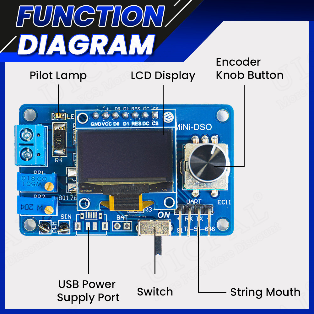 DIY Mini Digital Oscilloscope  - Oscilloscope Dso Mini 评论和价格